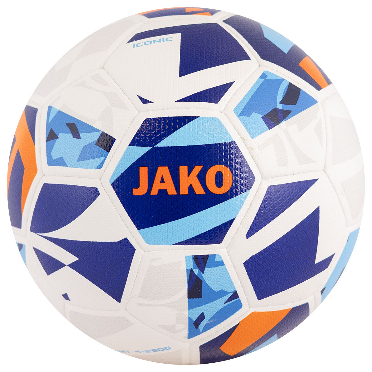 JAKO Lightbal Iconic - Wit/navy/fluo oranje, 290g
