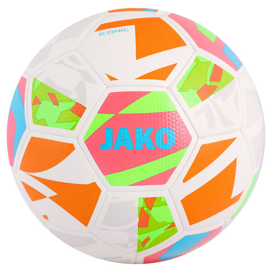 JAKO Lightbal Iconic - Wit/koraal/fluogroen, 350g