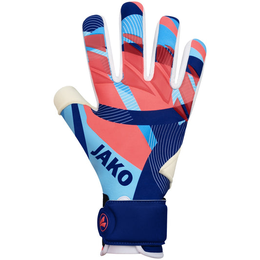 JAKO Keeperhandschoen River GIGA NC - Navy/hemelsblauw/koraal