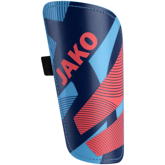JAKO Scheenbeschermer River Basic - Hemelsblauw/navy/koraal