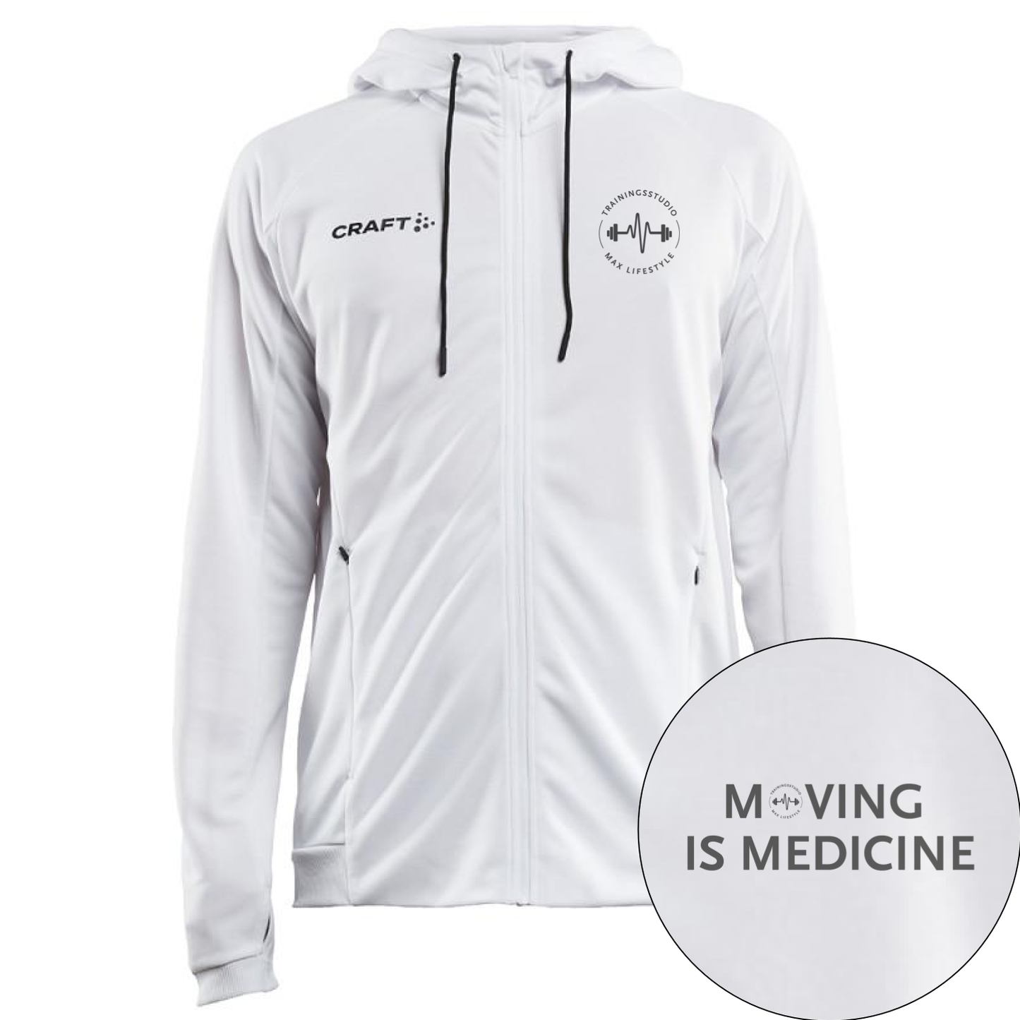 Studio Max Evolve Hood Jacket M (Wit)