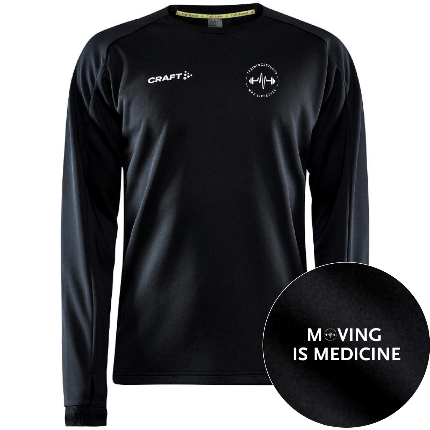 Studio Max Evolve Crew Neck M (Zwart)