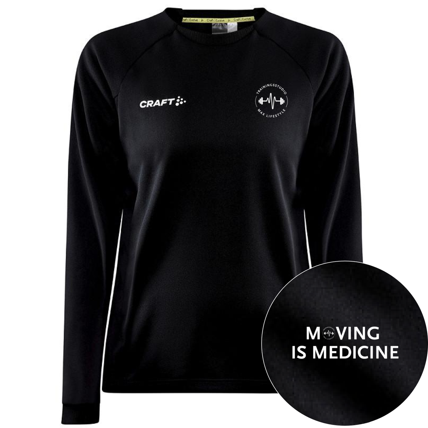 Studio Max Evolve Crew Neck W (Zwart)