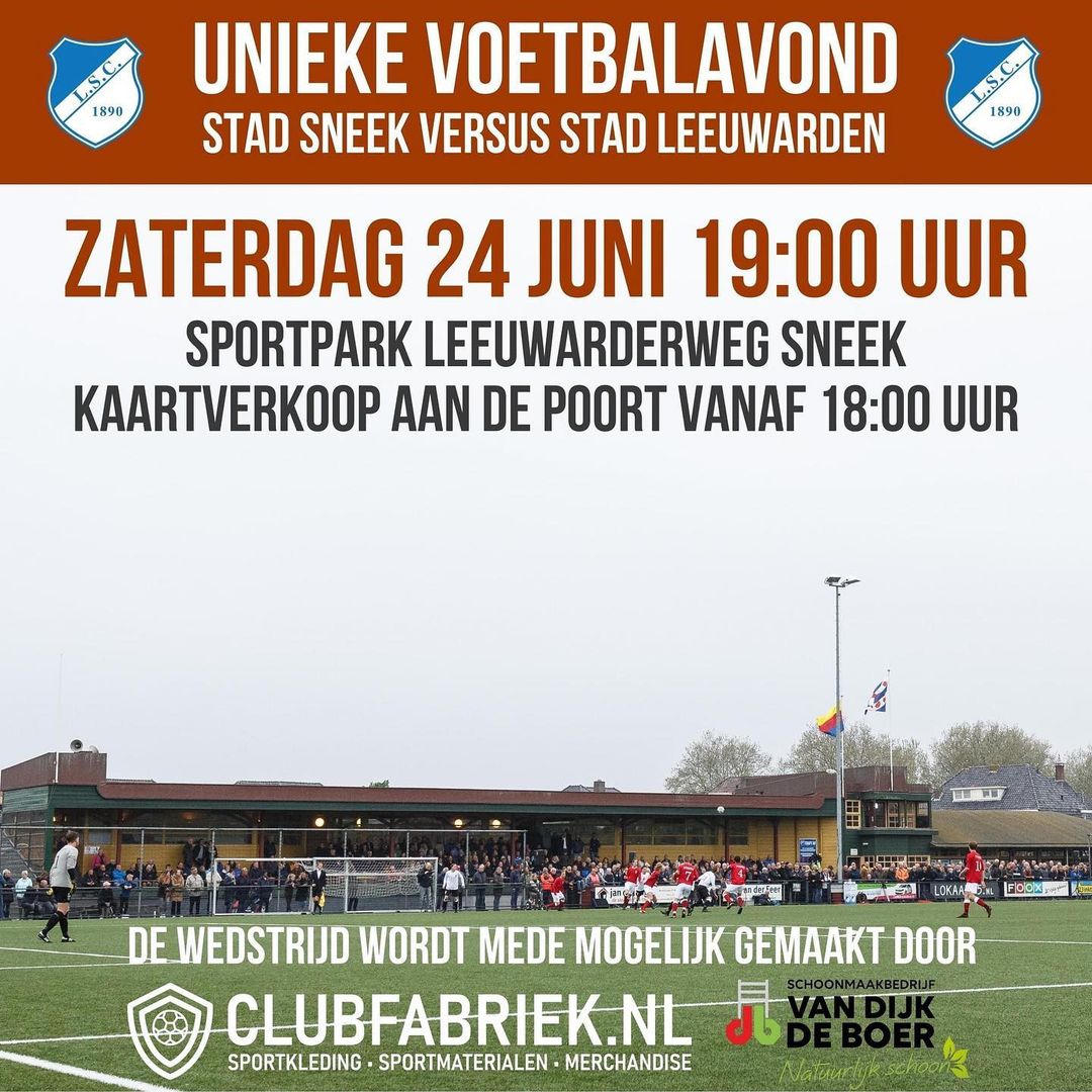 Clubfabriek.nl eventsponsor Stad Sneek - Stad Leeuwarden