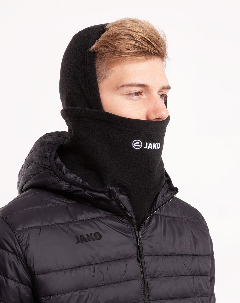 JAKO Halswarmer met muts - Zwart