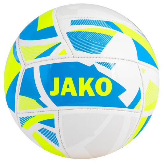 JAKO Minibal Iconic - Wit/JAKO blauw/fluogeel