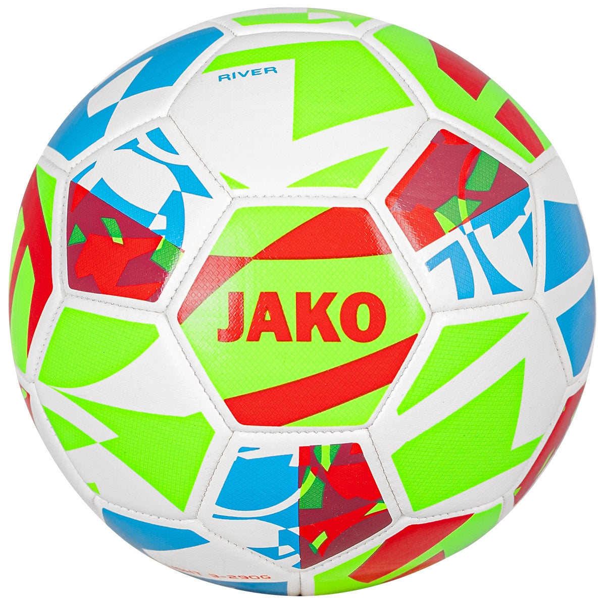 JAKO Lightbal River - Wit/fluogroen/rood, 290g