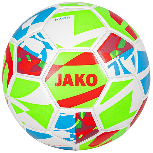 JAKO Lightbal River - Wit/fluogroen/rood, 290g