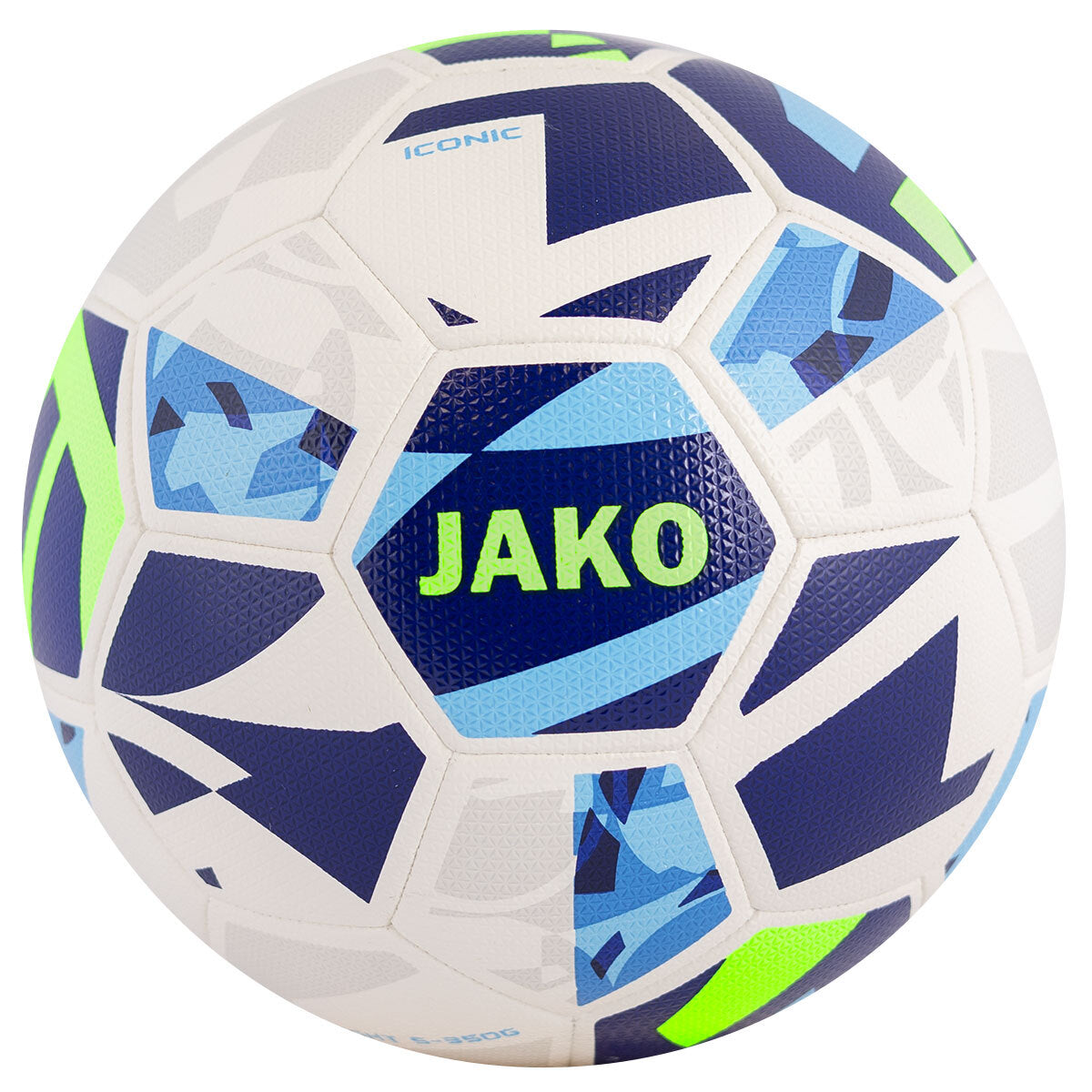 JAKO Lightbal Iconic - Wit/navy/fluogroen, 350g
