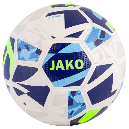 JAKO Lightbal Iconic - Wit/navy/fluogroen, 350g