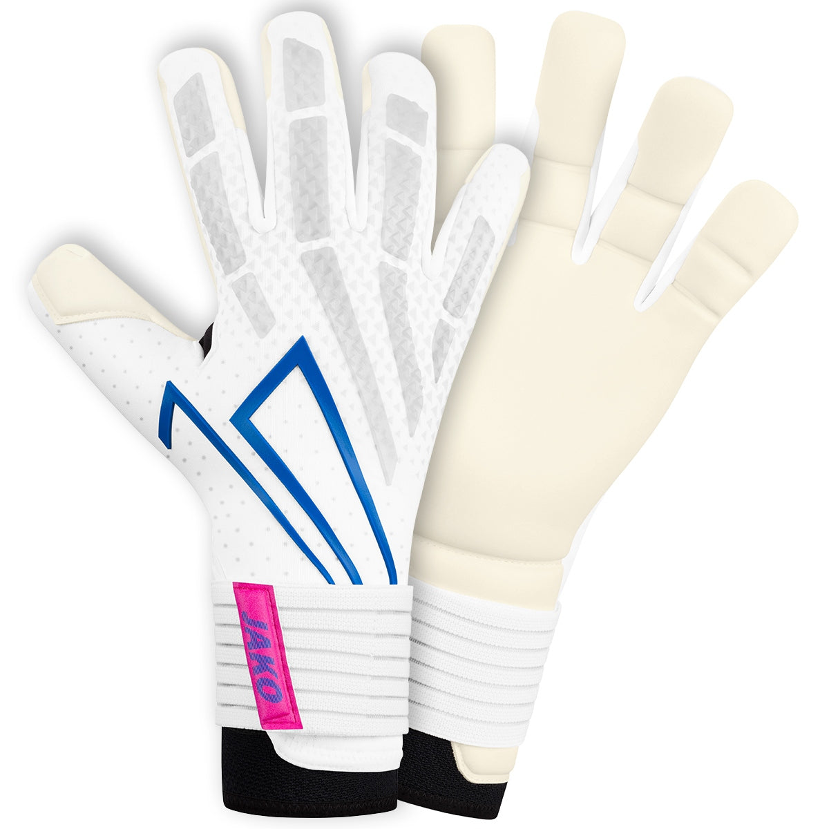 JAKO Keeperhandschoen RS89 ELITE Hybrid Cut - Wit/rhodamine rod/blauw