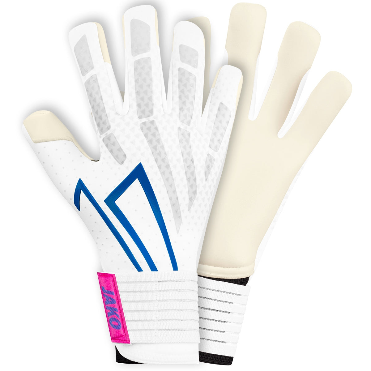 JAKO Keeperhandschoen RS89 TEAM Protection - Wit/rhodamine rod/blauw