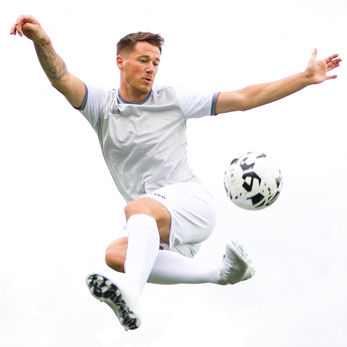 JAKO Voetbalschoen OPURA Elite FG/AG - Wit/smokey grey