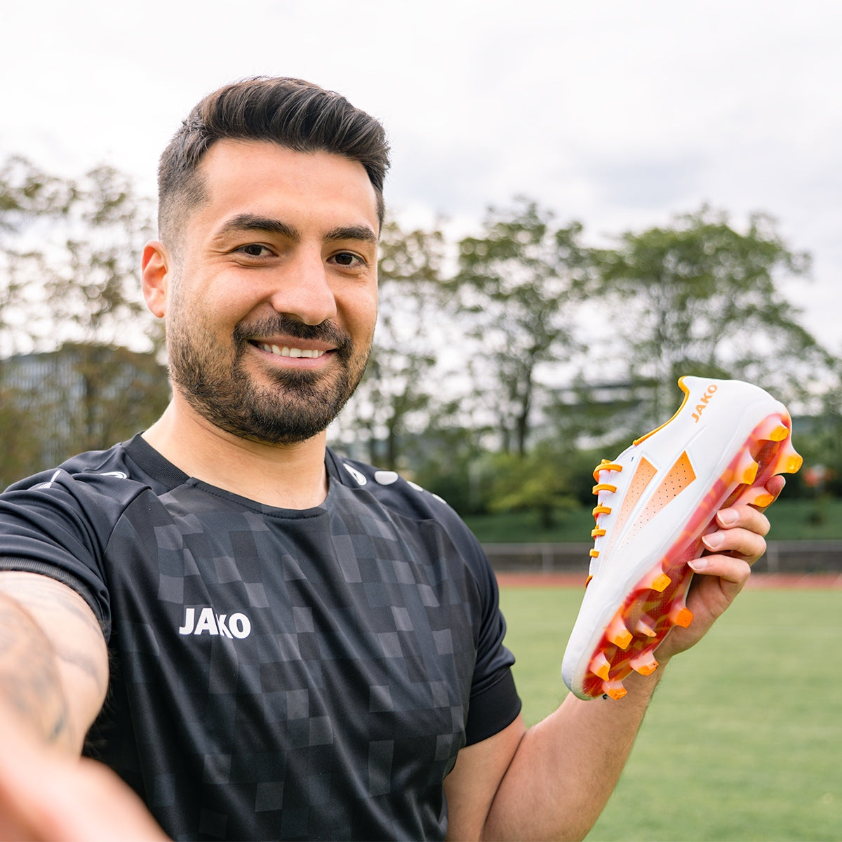 JAKO Voetbalschoen OPURA Elite FG/AG - Wit/oranje