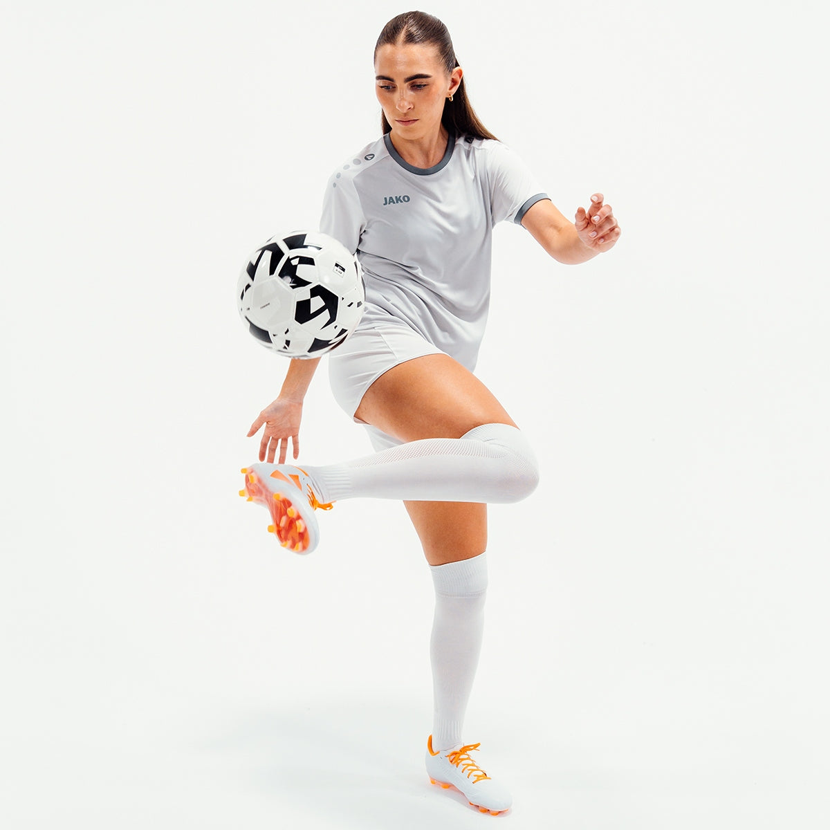JAKO Voetbalschoen OPURA Elite FG/AG - Wit/oranje
