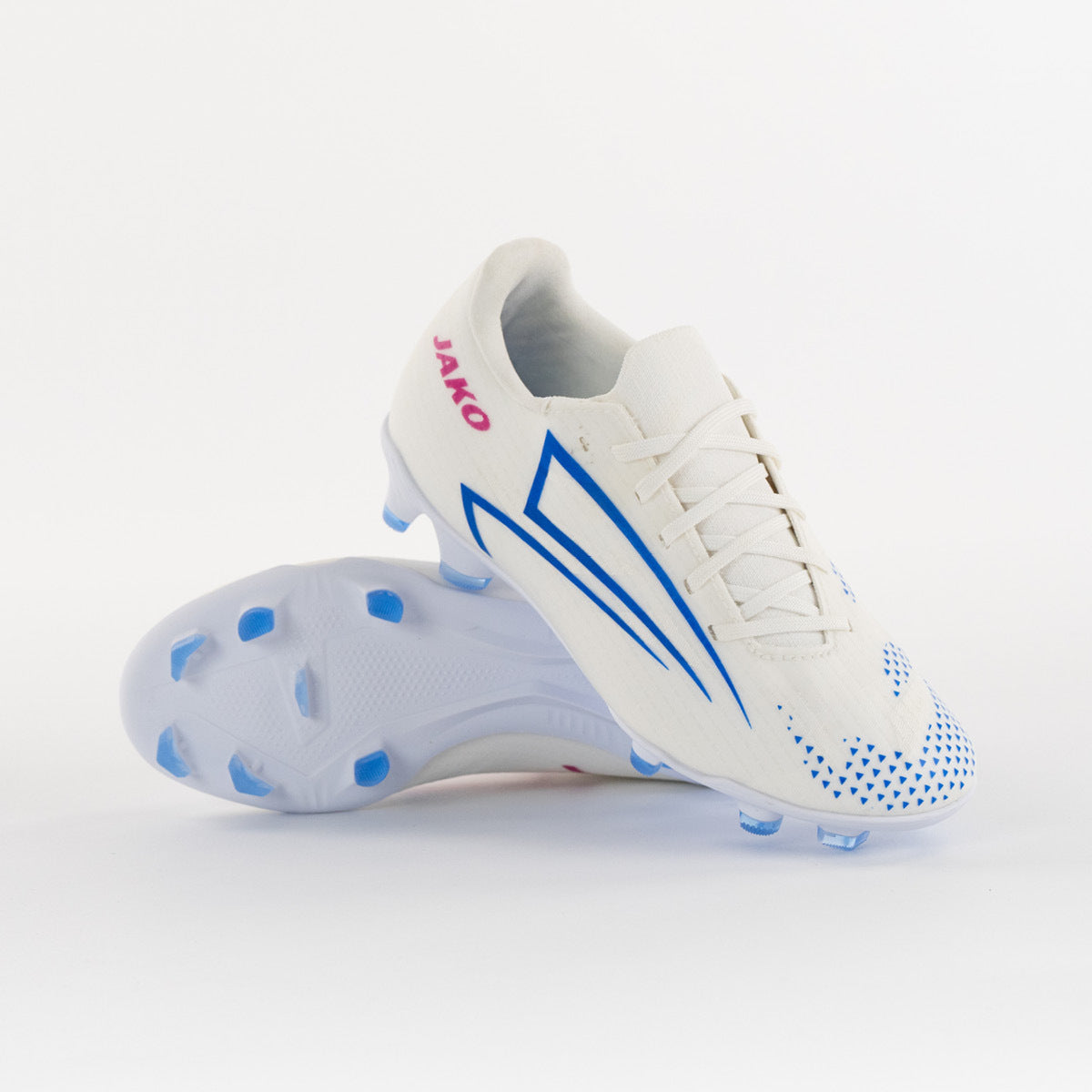 JAKO Voetbalschoen RS89 Academy FG/AG - Wit/rhodamine red/blauw