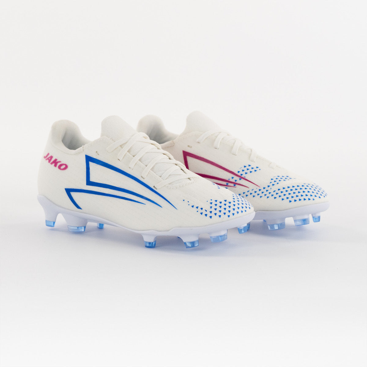 JAKO Voetbalschoen RS89 Academy FG/AG - Wit/rhodamine red/blauw