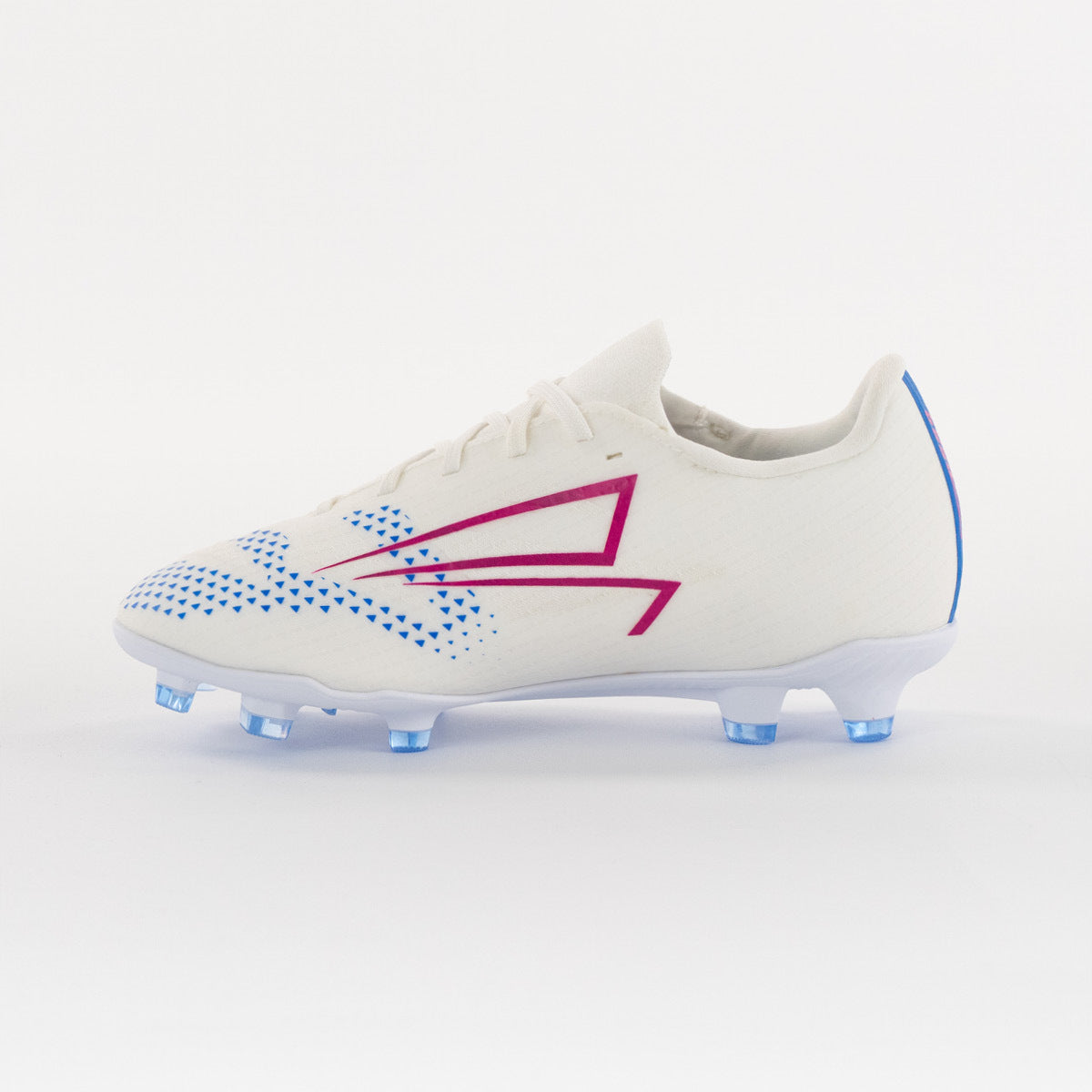 JAKO Voetbalschoen RS89 Academy FG/AG - Wit/rhodamine red/blauw