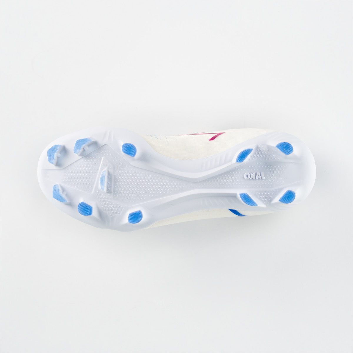 JAKO Voetbalschoen RS89 Academy FG/AG - Wit/rhodamine red/blauw