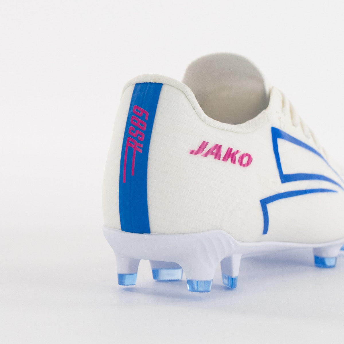 JAKO Voetbalschoen RS89 Academy FG/AG - Wit/rhodamine red/blauw